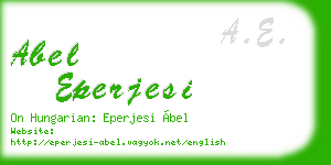 abel eperjesi business card