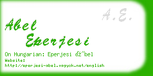 abel eperjesi business card